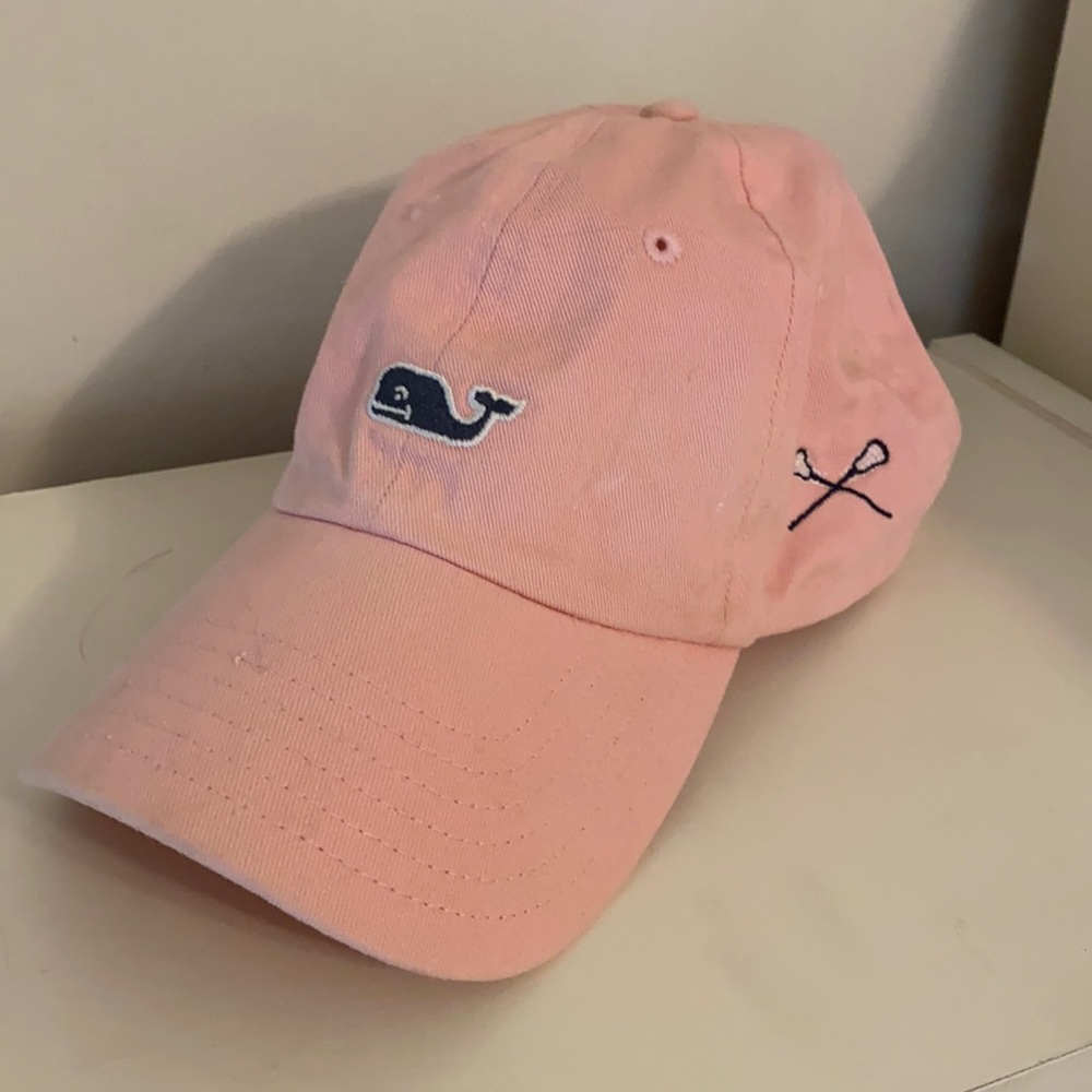Pink lacrosse vineyard vines baseball hat